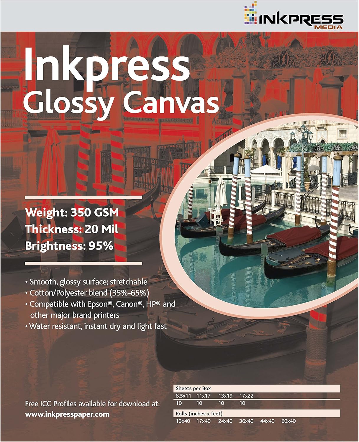 INKPRESS MEDIA 350GSM,20MIL, 95% Bright Quality Paper (#ACWG131910)