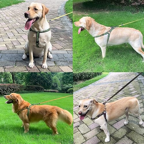 Miniatura 6 de Xipebros Arnés para perro, arnés sin tirones con reflectante ajustable, evita que las mascotas se tiren y se asfixien en los paseos, arnés para