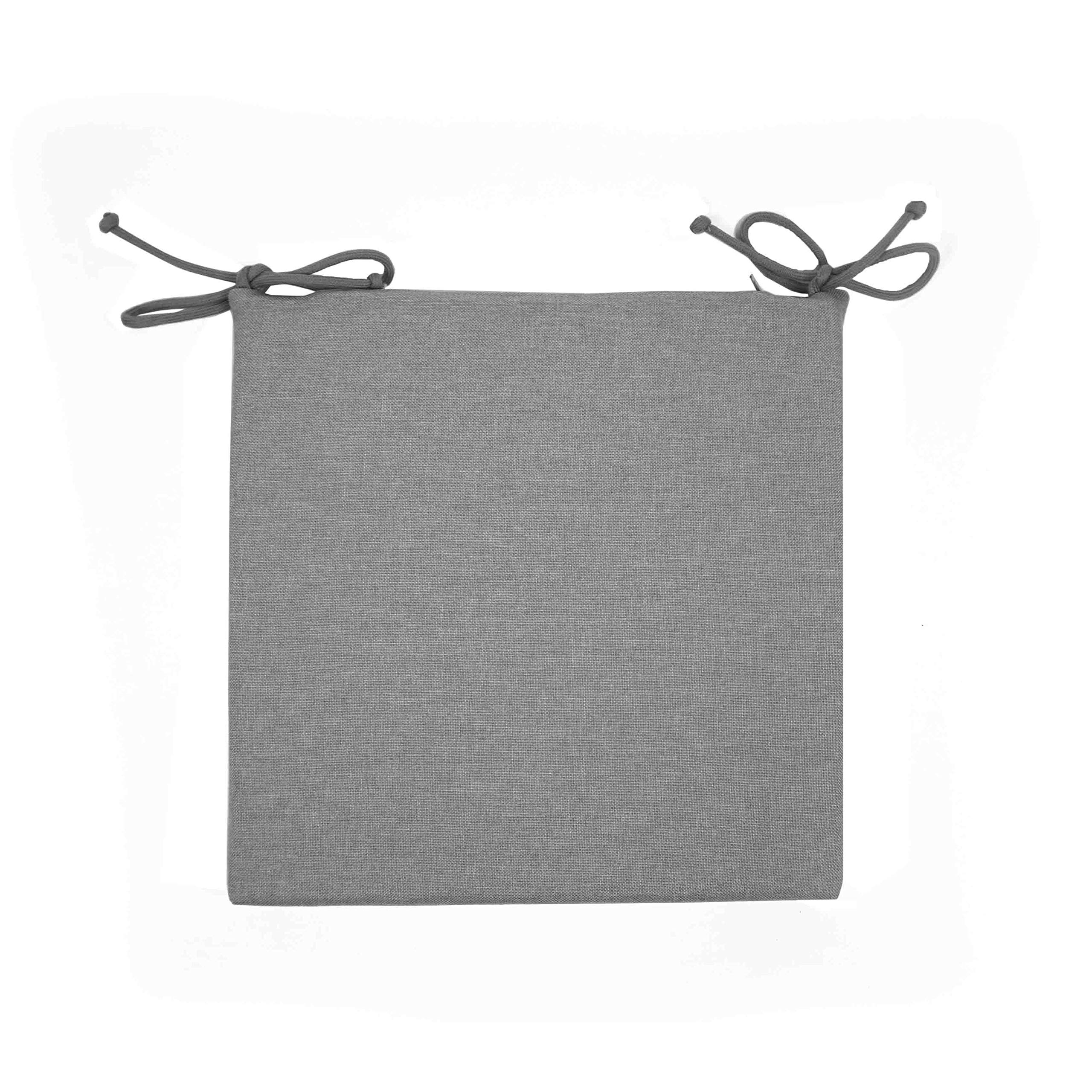 BESTORI Set 4 Cuscini Sedia da Cucina 45 x 45 cm Comoda e Spessa Cuscini Coprisedia da Cucina Lavabili Sfoderabile con Cerniera per Soggiorno, Camera da Letto Grigio 1