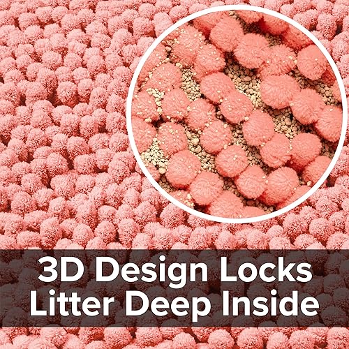 Miniatura 2 de CatGuru Tapete de arena para gatos, mediano, extra grande, XXL, impermeable, antideslizante, lavable a máquina, bandeja de arena suave, artículos