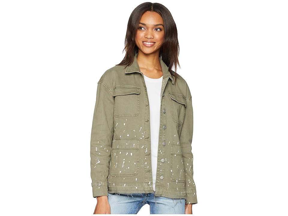 

Splendid Easel Long Cargo Jacket (Antique Miltary Olive) Women's Coat, Green