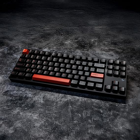 KEEBMONKEY WOBKEY Crush 80 Reboot CNC Aluminum 5-Second Quick-Release Triple-Mode Connectivity Mechanical Keyboard with Superior Acoustics (Lite Black)