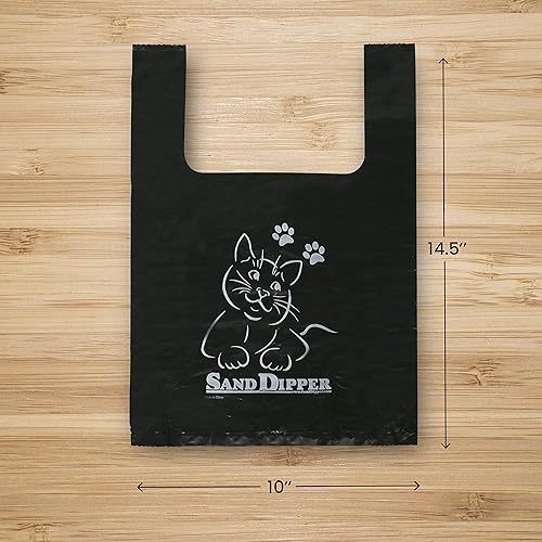 Miniatura 7 de Sand Dipper Bolsas de basura para gatos con asa selladora de olores, gruesas, duraderas, a prueba de fugas, grandes para adaptarse a cualquier