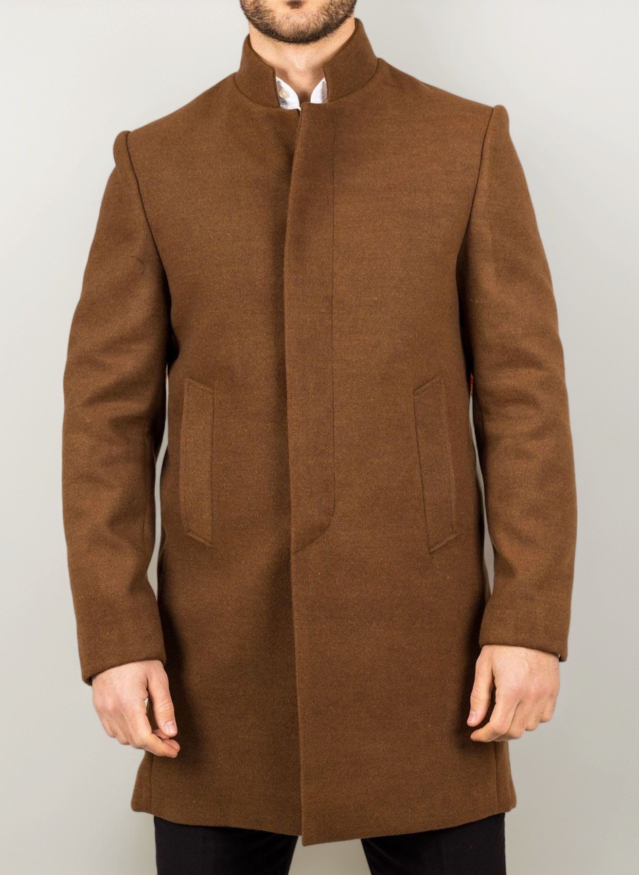 original stand collar wool coat 限定カラー！ Wool Collar Stand 
