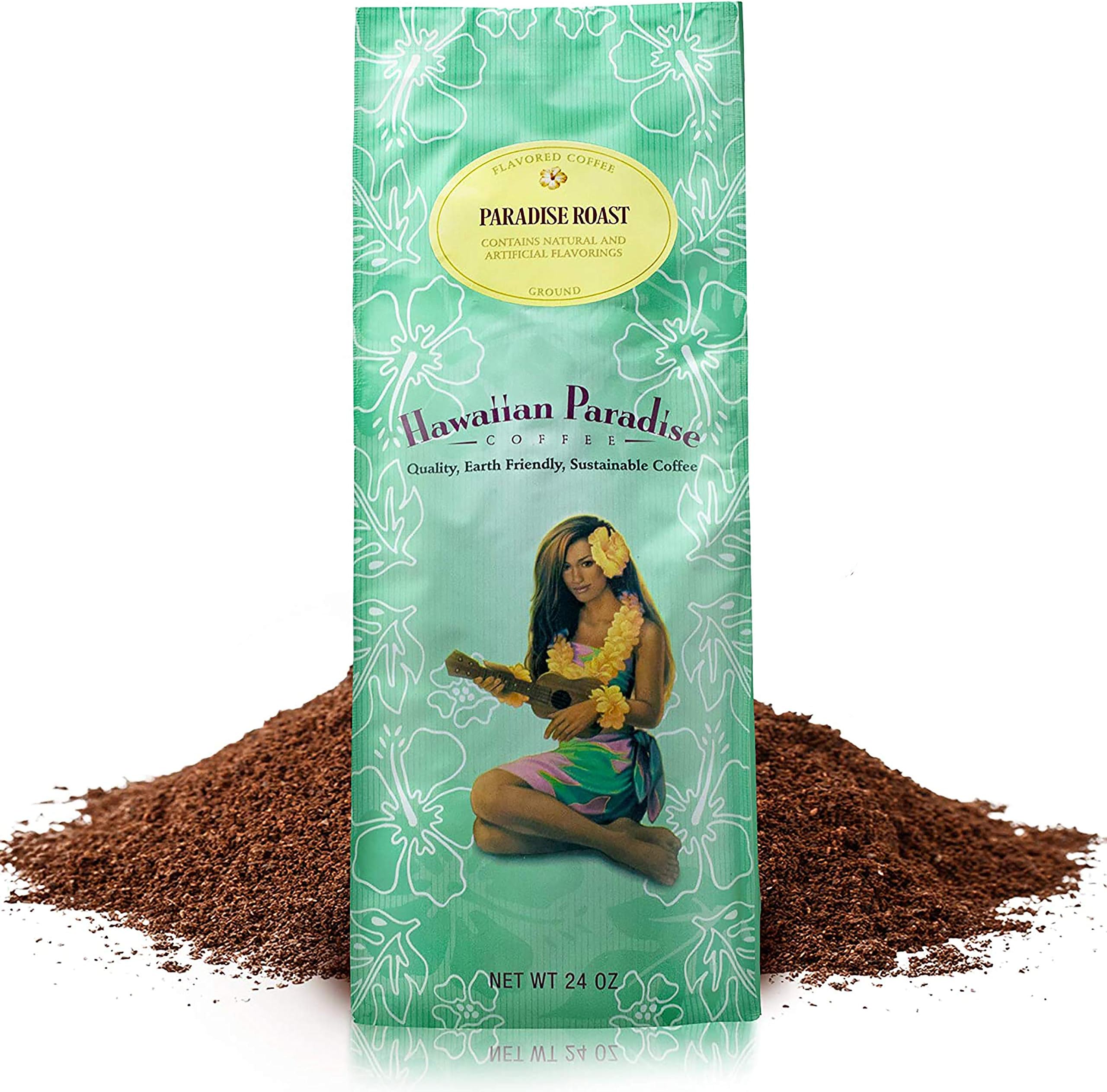 Hawaiian Paradise Coffee Medium Roast (24 OZ) World Class Premium Flavored Grounds Gourmet | Signature Brewed Made From the Finest Beans| Farm Fresh Earth Friendly | Paradise Roast