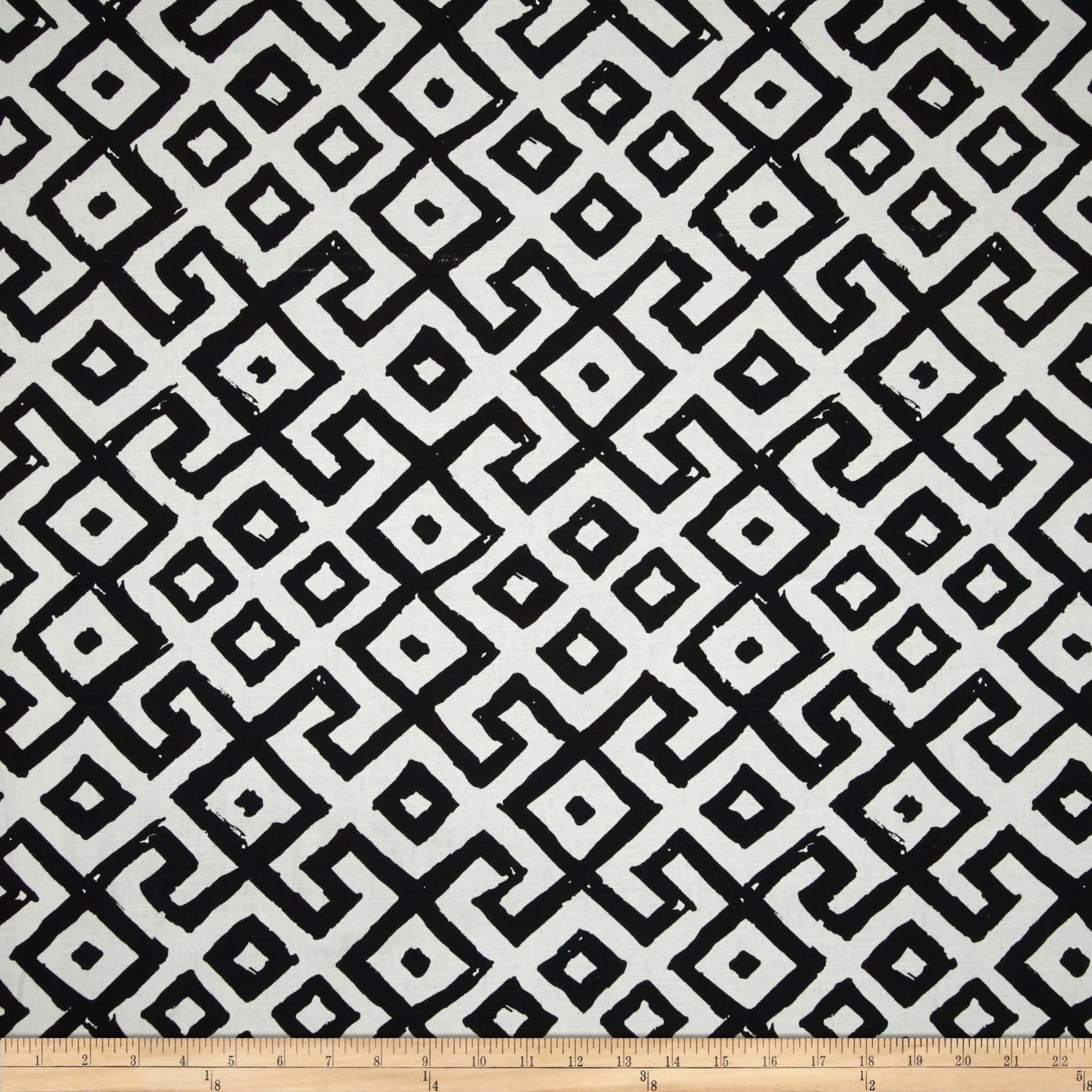 Duralee Aldora Blend Black/White Fabric