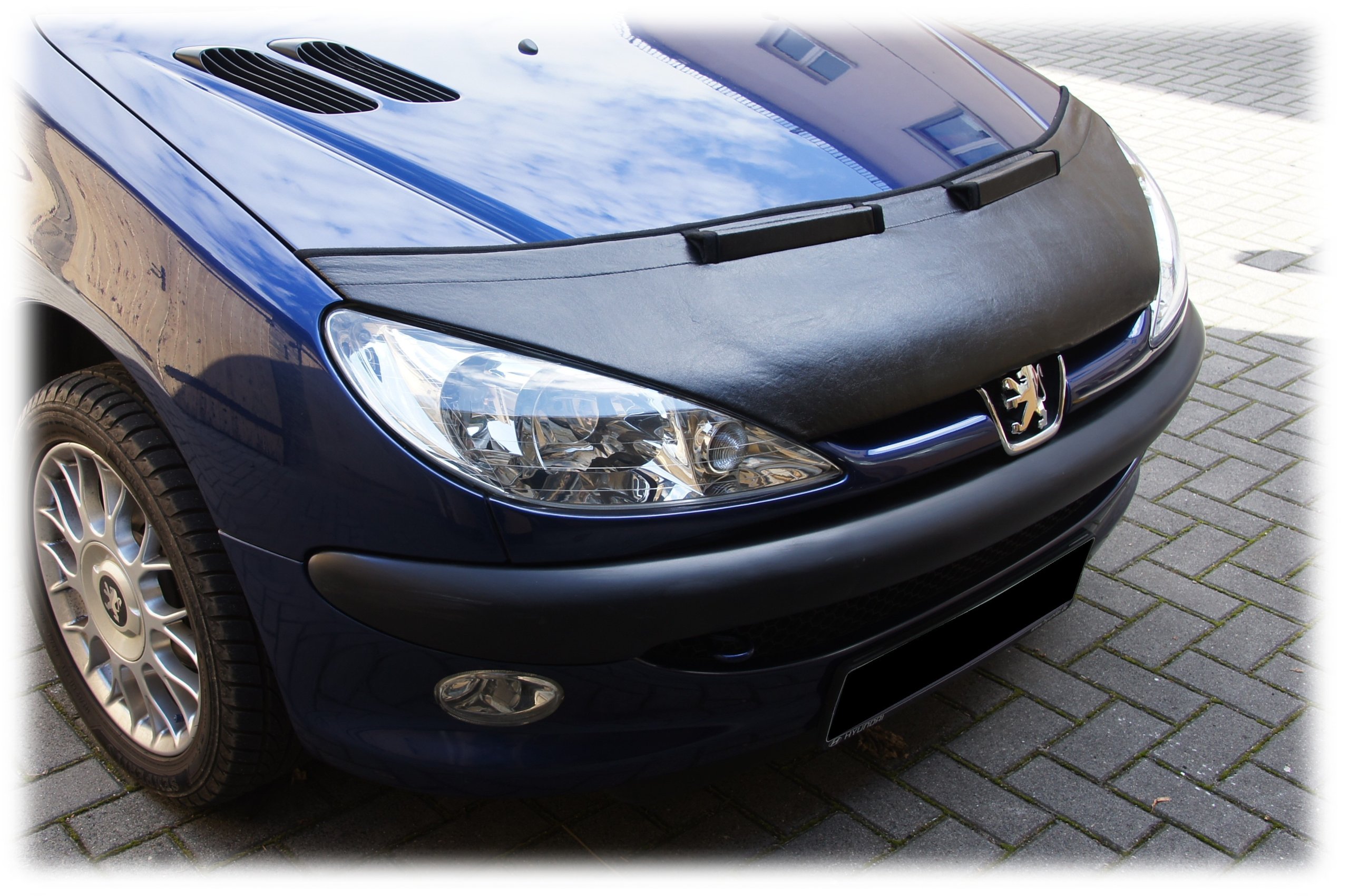 AB-00111 PROTECTOR DEL CAPO compatible con Peugeot 206 (CC) 1998-2009 Bonnet Bra TUNING