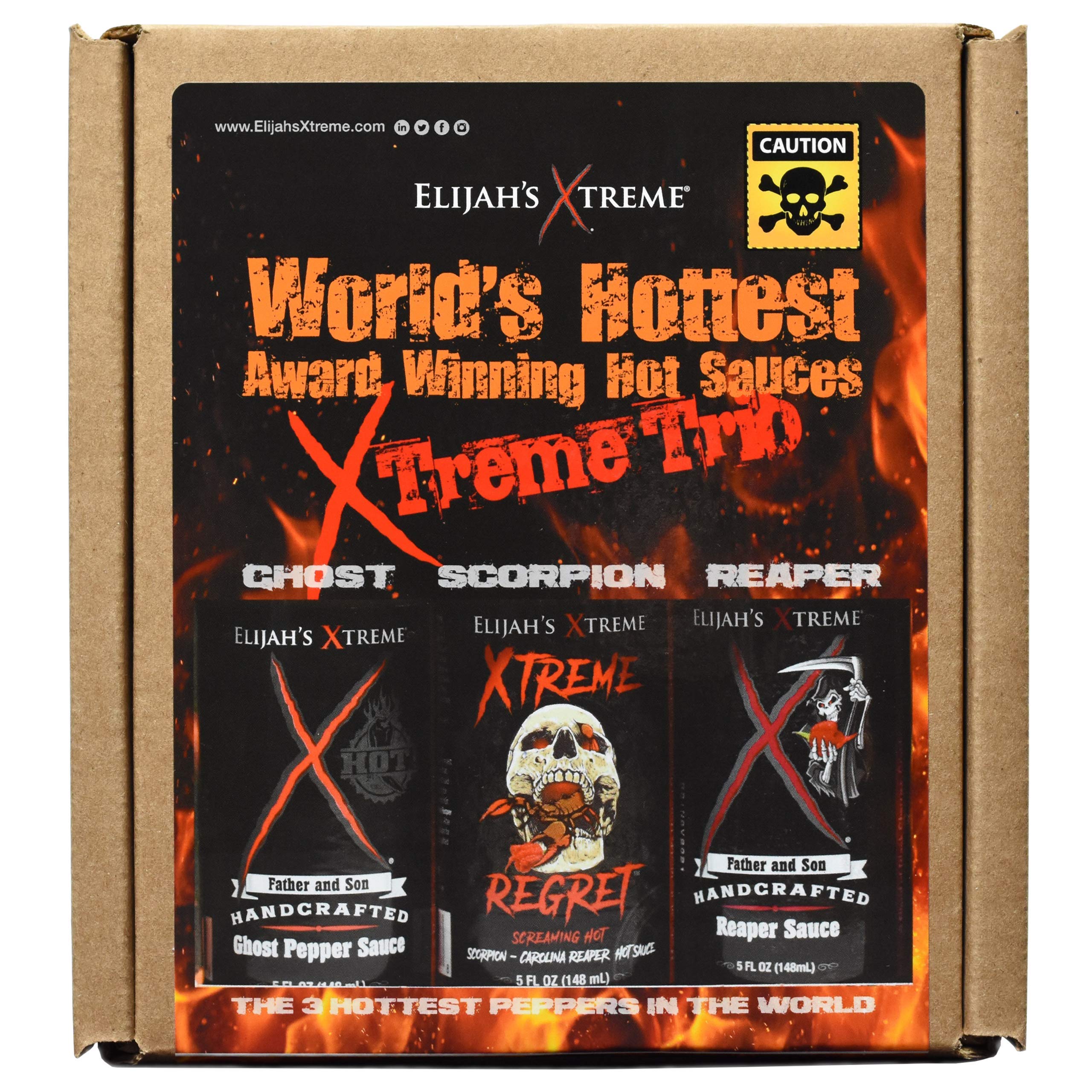 World's Hottest Hot Sauce Gift Set, Elijah's Xtreme Award Winning Hot