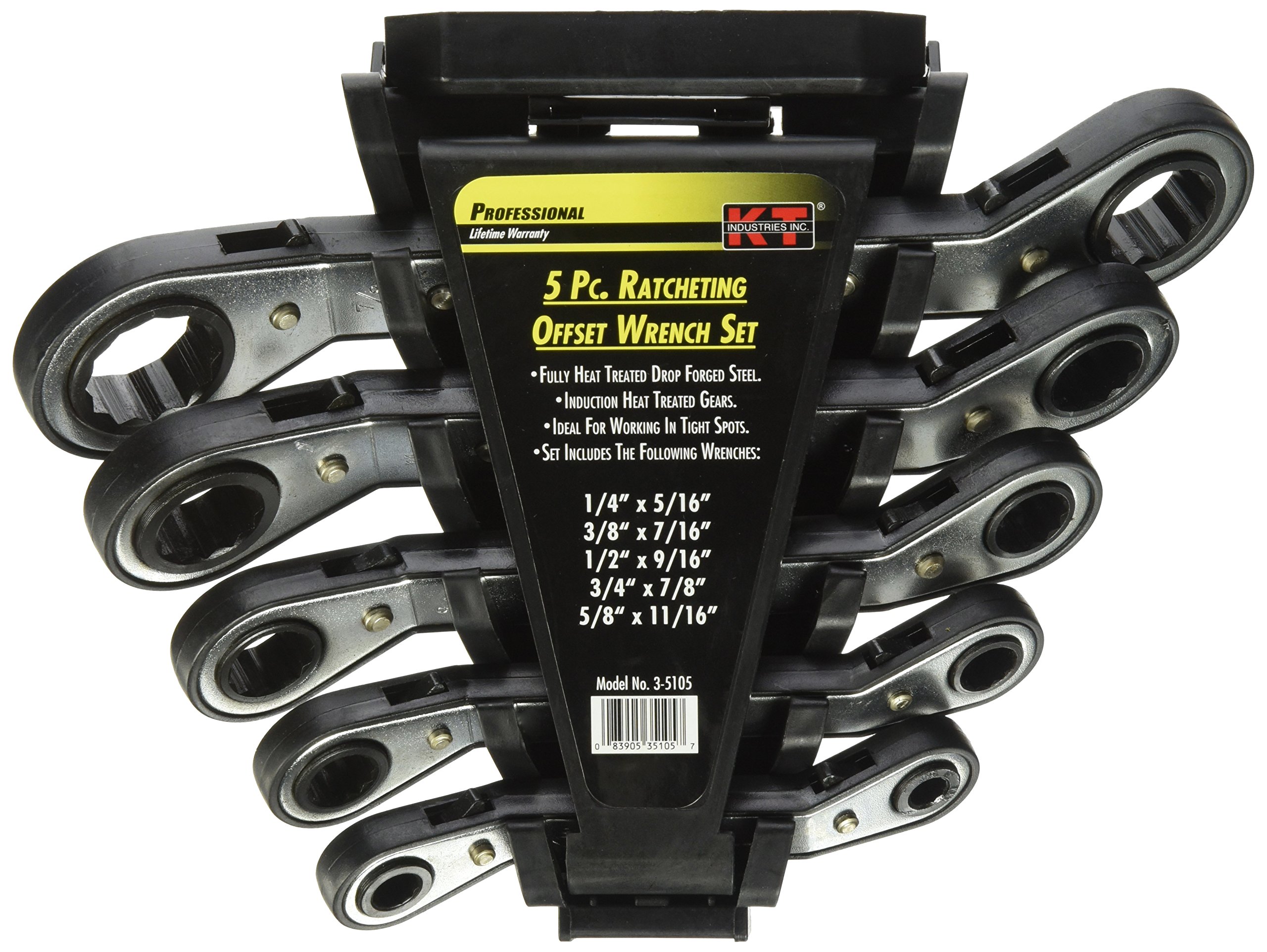 K-T Industries 3-5105 5 Pc Ratcheting Wrench Set