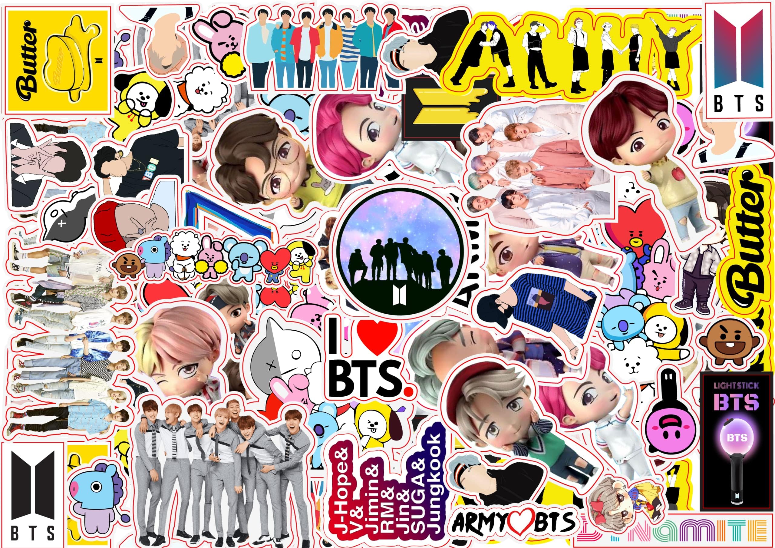 StickerGoose Pack of 40 Kpop Scrapbook Stickers (BTS)