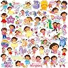 Dora The Explorer Variety 50ct Vinyl Large Deluxe Stickers Variety Pack - Laptop, Water Bottle, Scrapbooking, Tablet, Skateboard, IndoorOutdoor