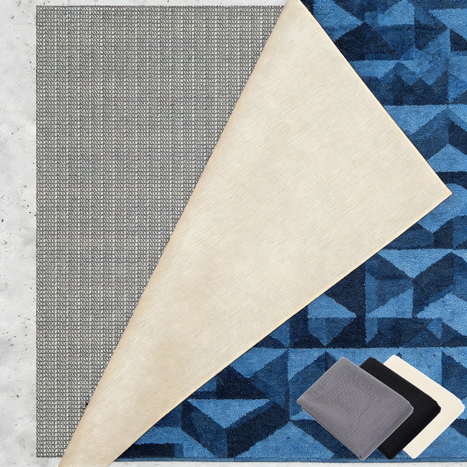 Tappetino Antiscivolo 190 x 230 cm Riutilizzabile, Inodore, Tagliabile, Lavabile e Personalizzabile Nelle Dimensioni, Tappetino Antiscivolo per Tappeti Perr Moquette, grigio marrone