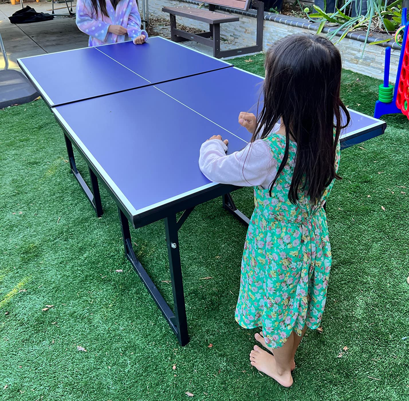 26/mo Finance GYMAX Folding Table Tennis Table, Portable Free