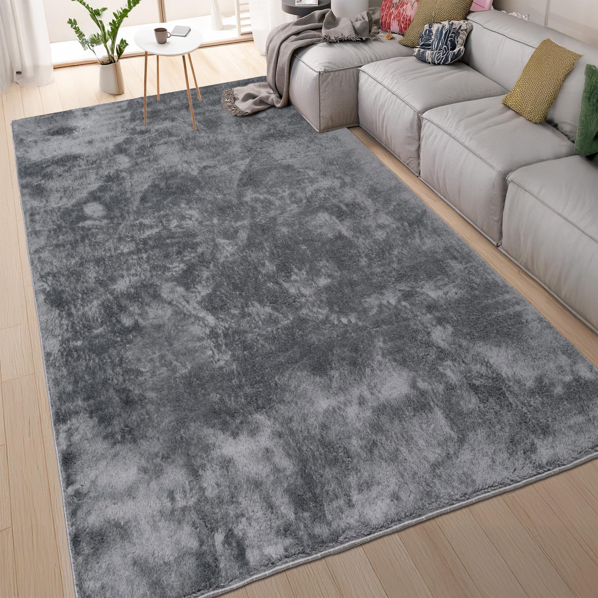 homeart Area Rugs – Soft, Short Pile Monochrome Carpets - Anti-Slip Backing, Machine Washable, Modern Fluffy