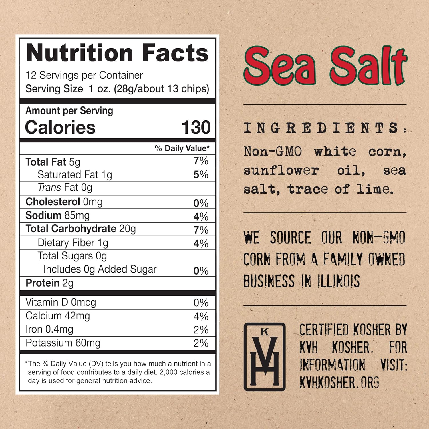 Mi Nina Tortilla Chips Sea Salt White Corn | Pack of 3 12 oz. bags