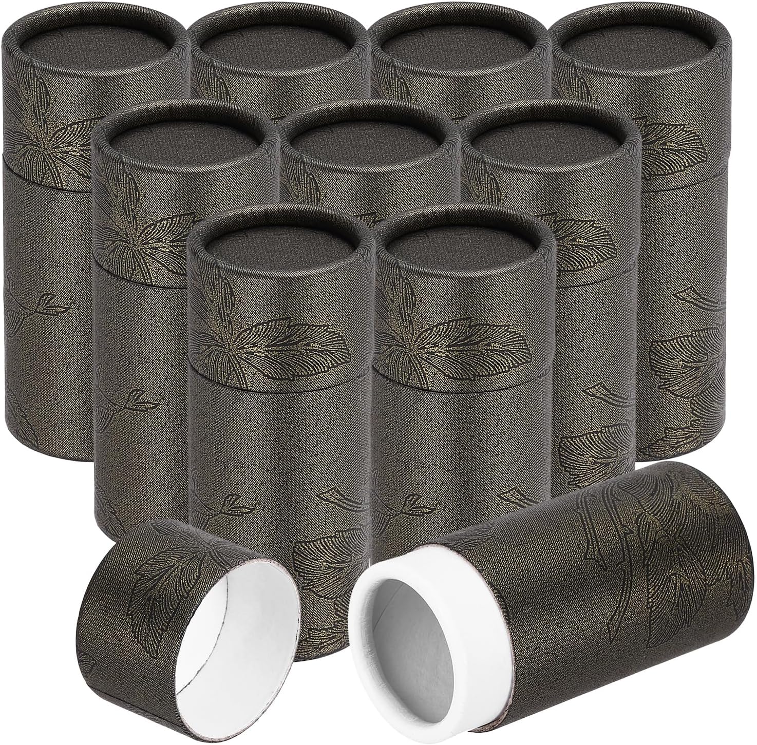 uxcell 10pcs Kraft Paperboard Tubes, 30ml Empty Round Cardboard Box Gift Packing Box Tube Container for Essential Oil Bottle Packaging Crafts Pencils Tea Caddy Coffee Cosmetic, Pink