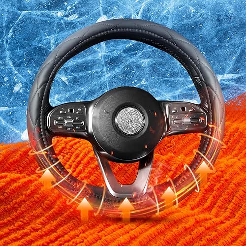 Heated Steering Wheel Cover - WARMITORY Luxury Steering Wheel Heater,