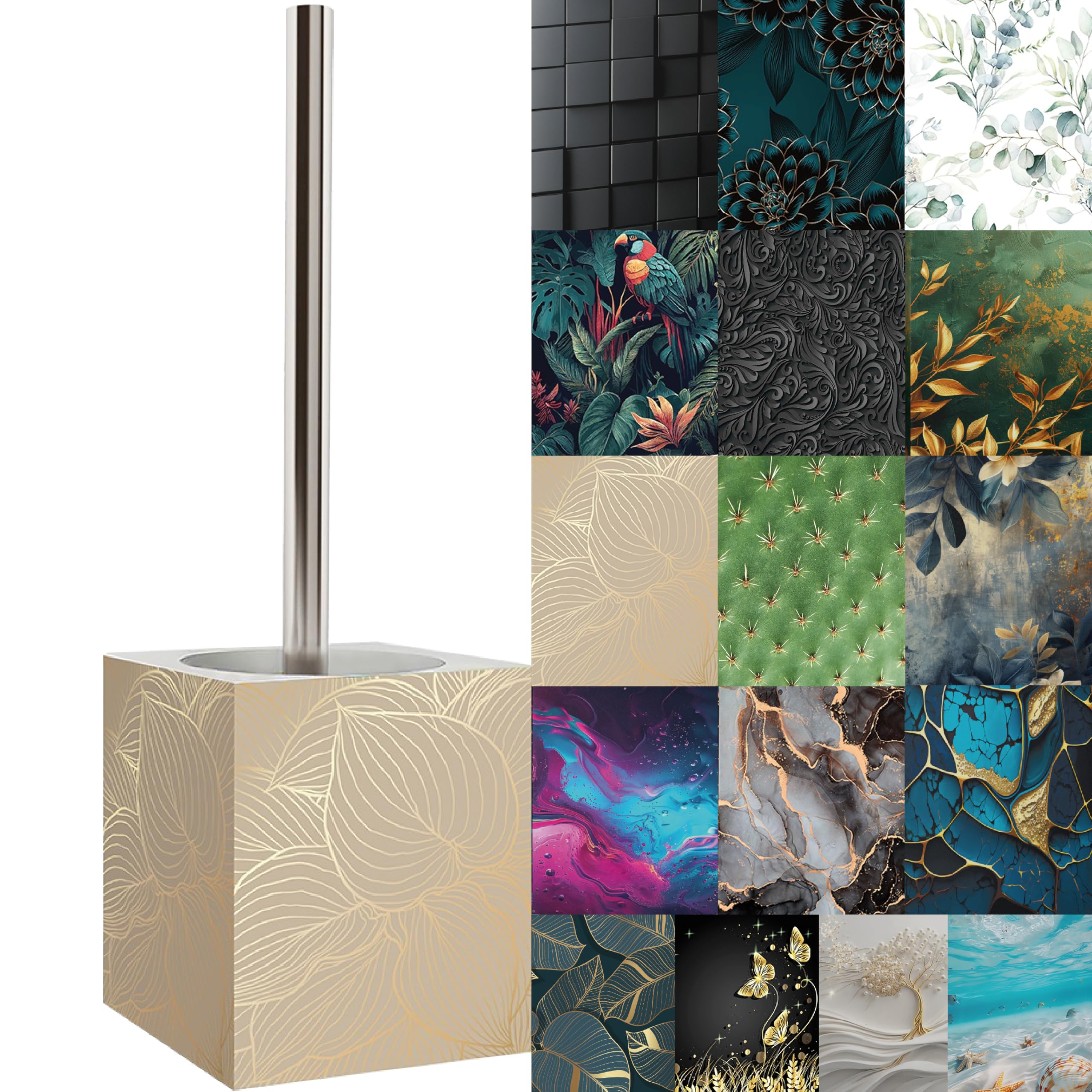 Brosse WC SANILO avec porte-brosse Hosta chic en acier inoxydable