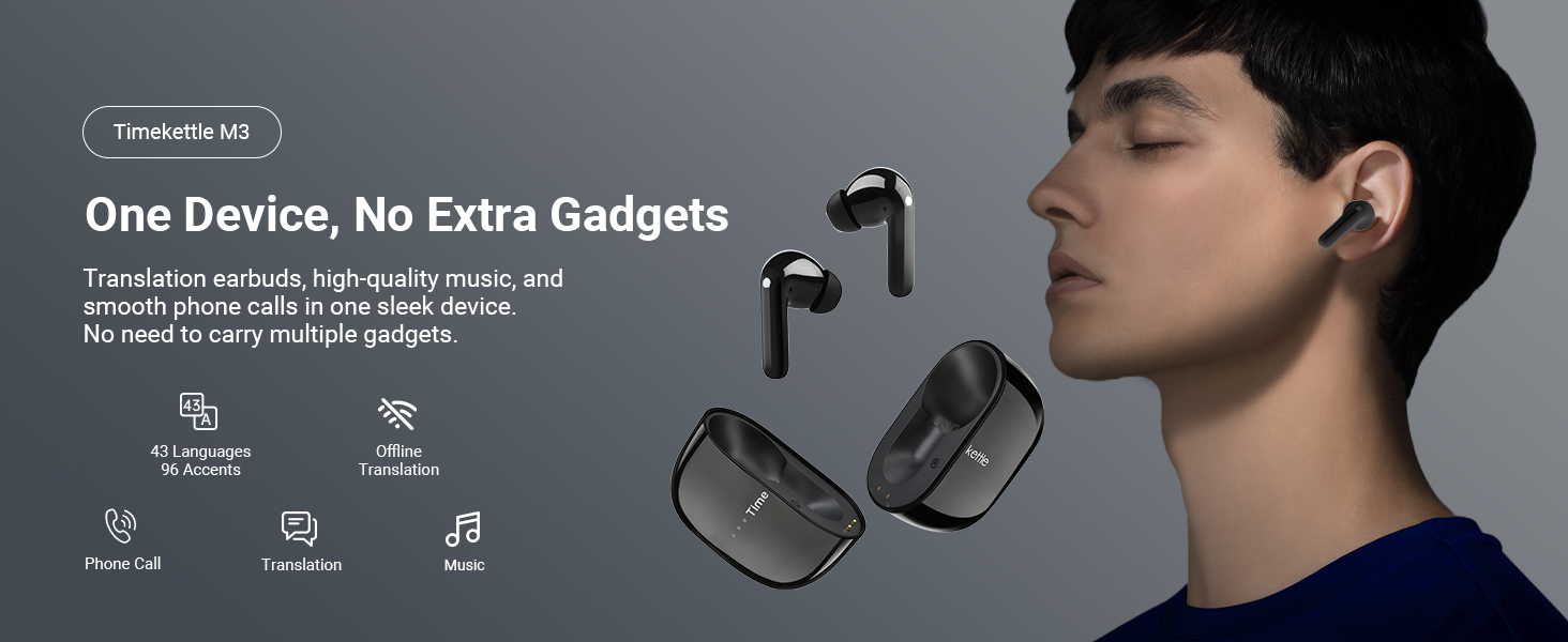 Amazon.com : Timekettle M3 3 in 1 Language Translation Earbuds,43