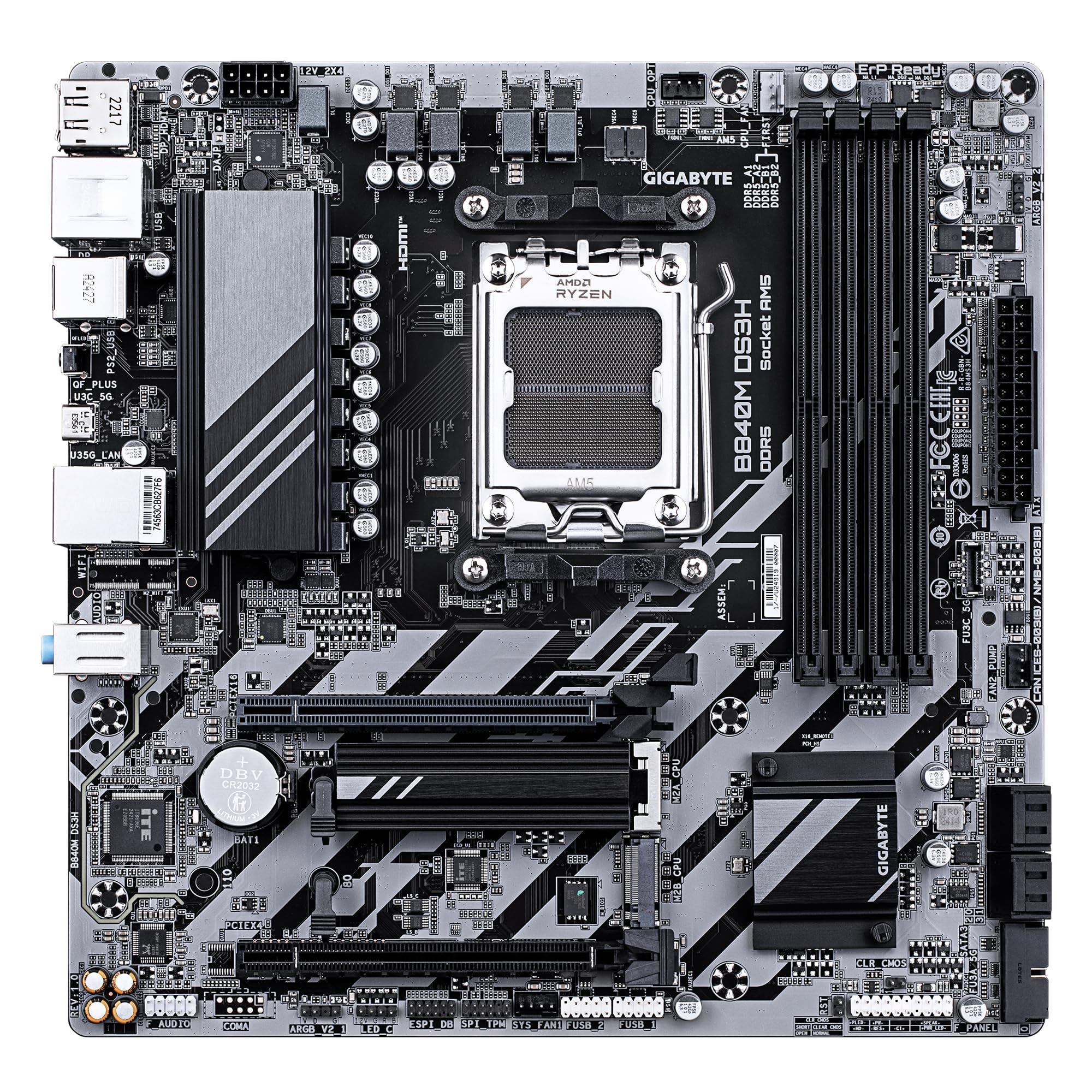 Amazon.com: GIGABYTE B840M DS3H Motherboard - AMD Ryzen 9000 CPUs