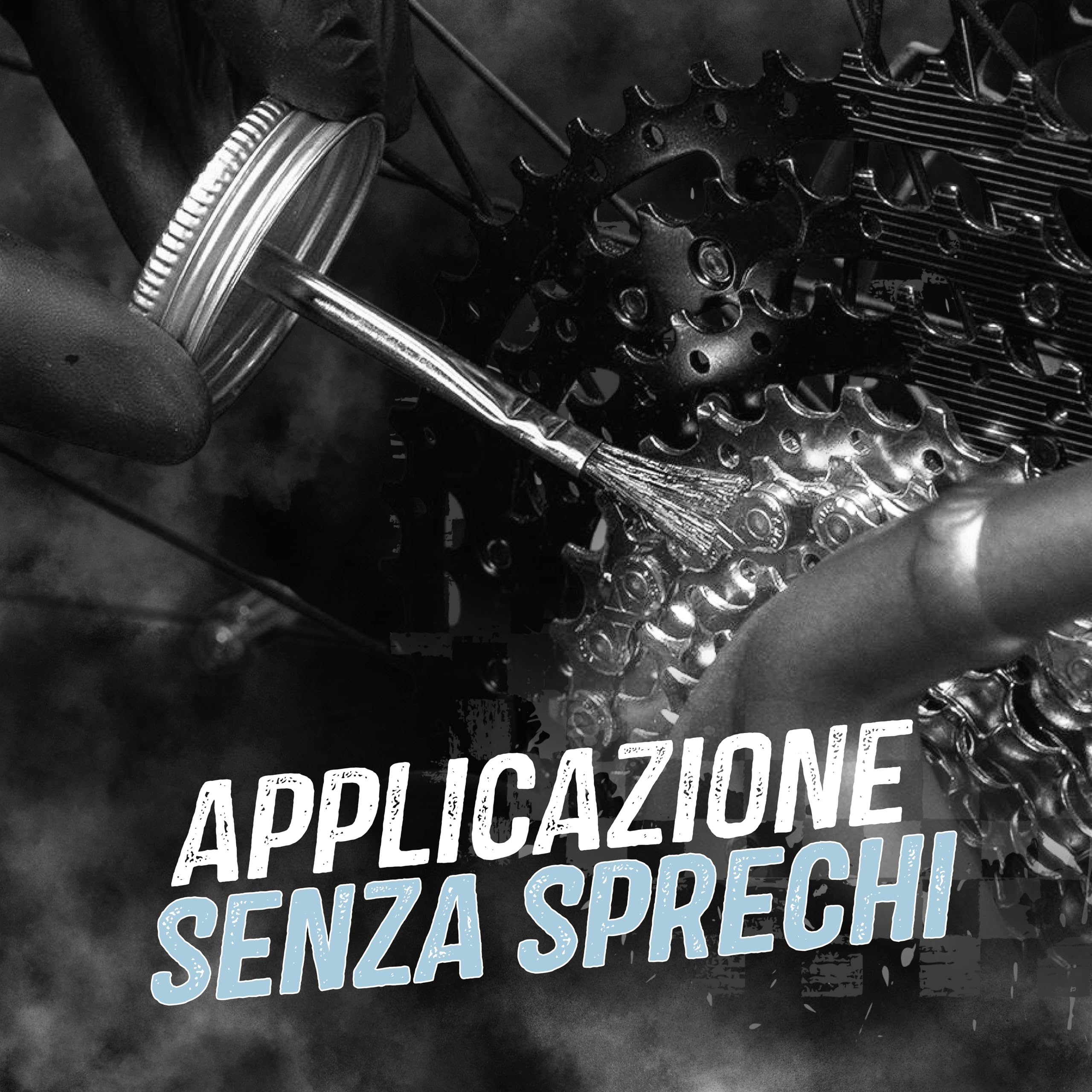 1000 Miglia BKR 6101 Lubrificante Catena Bici per utilizzo in Condizioni di Freddo Estremo fino a -50°C e Tracciati Innevati, Formula Fluorescente, Barattolo All-In-One con pennello incluso - 240 ml