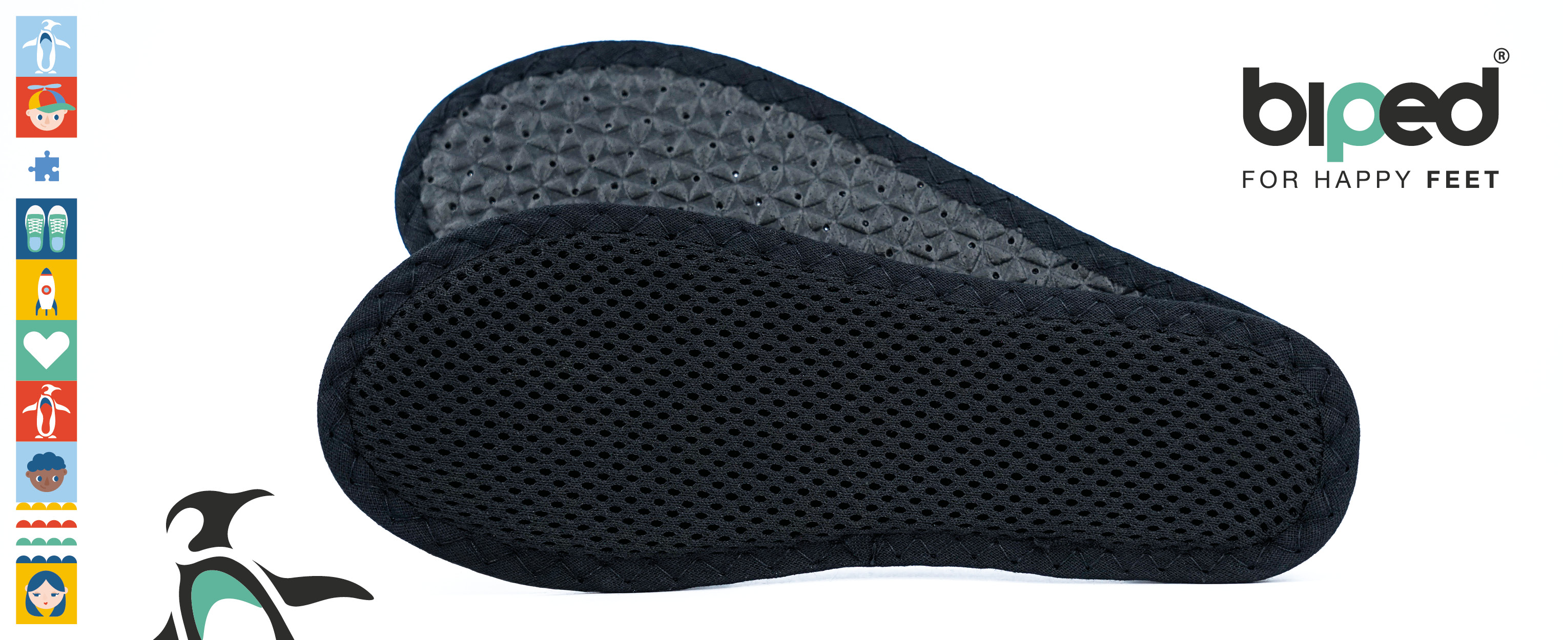biped Set de 3 paires des semelles de pieds nus pour la coupe - semelle biped Set de 3 paires des semelles de pieds nus pour la coupe - semelle