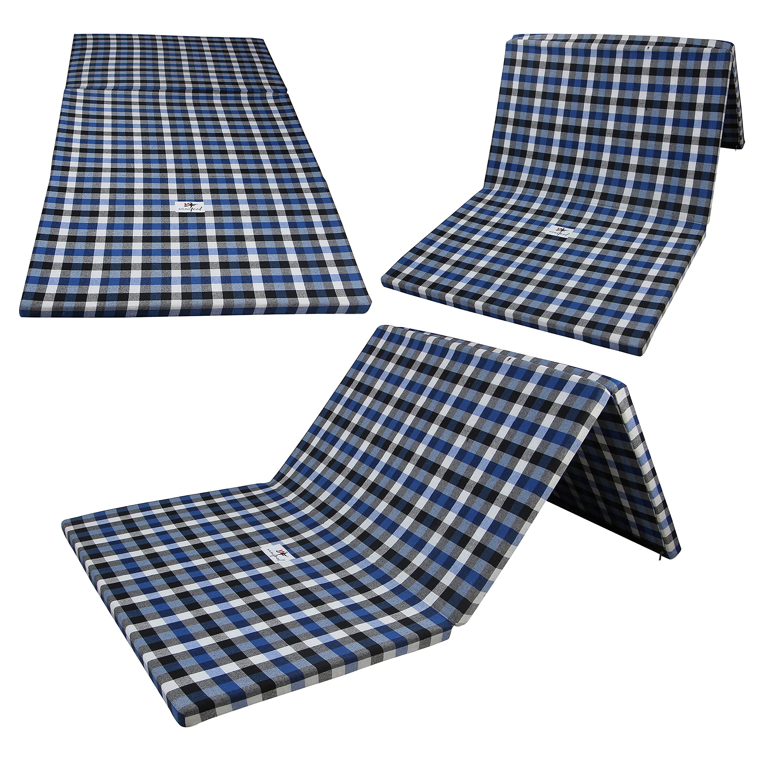 winifred 2 Inch Dual Comfort Reversible Foldable Epe Foam Single 3Fold Bed Mattress (Medium, 72X35X2 Inch)