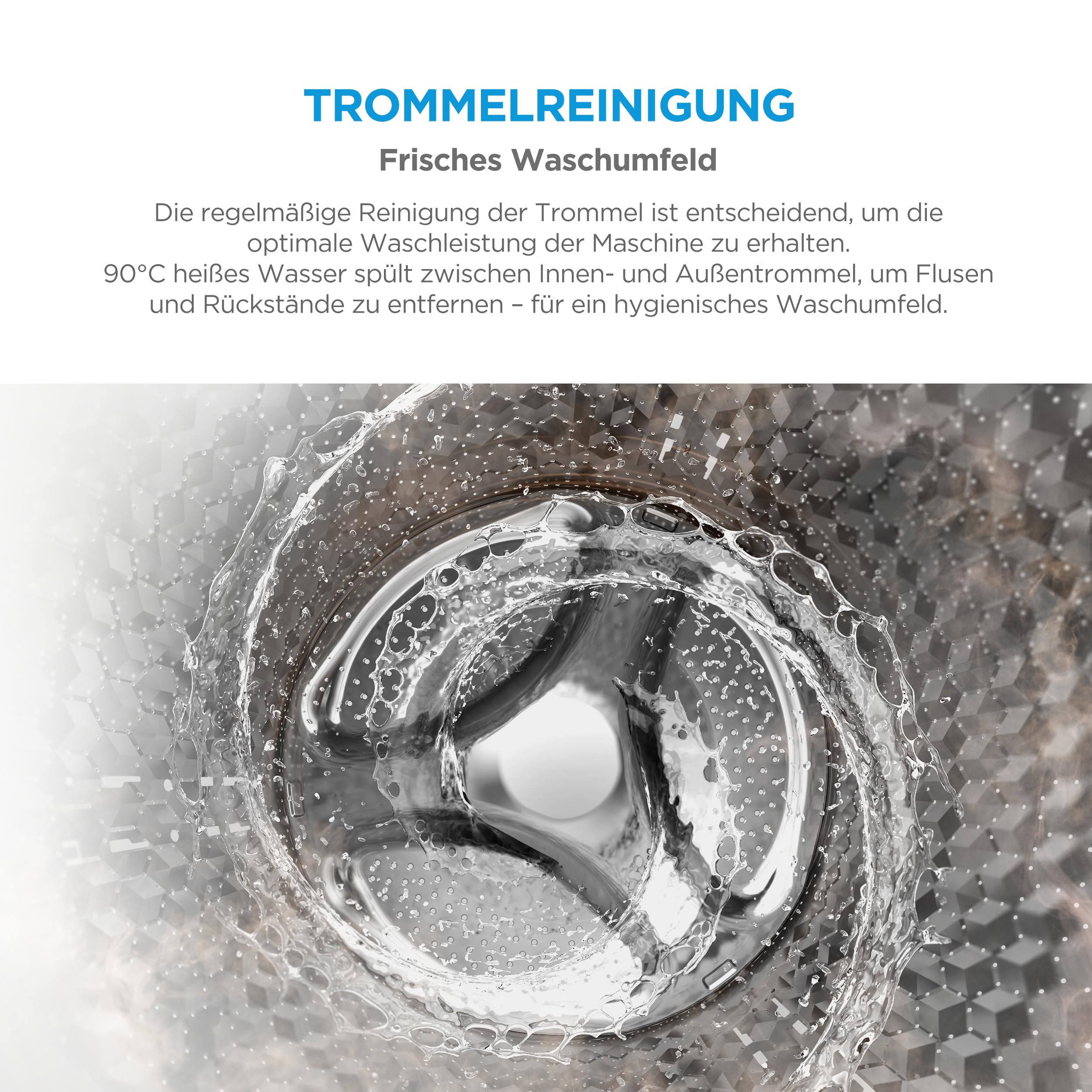 Midea Waschmaschine MF110 Series 8KG EEK A-10% MF11EW80BA10 | Kurzwäsche 45' / 15' 1400 U/min Wolle Inverter Motor Allergy Care Dampffunktion Trommelreinigung AquaStop Health Guard