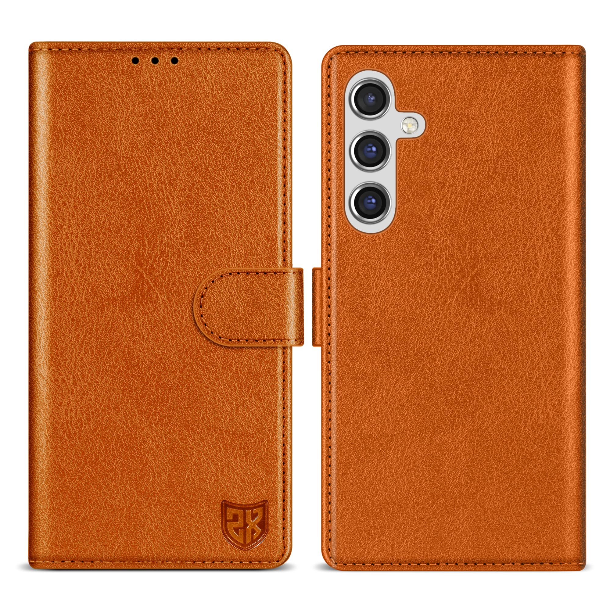 for Samsung Galaxy A14 5G Wallet Case with [RFID Blocking] Card Slot Kickstand Magnetic Closure Leather Flip Fold Protective Phone Case for Samsung Galaxy A14 5G Case Wallet(Brown-6.6 inch)