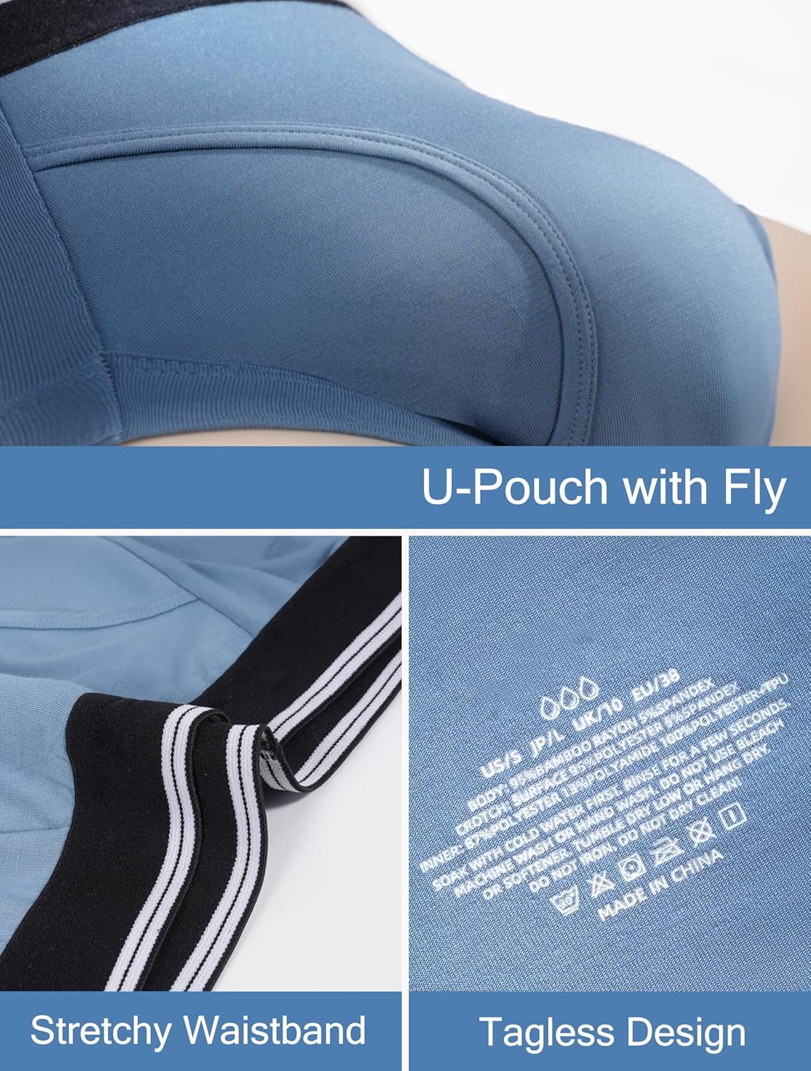 TIICHOO Incontinence Underwear for Men Washable Mens Incontinence Briefs Leak Proof 50 ml Absorbency 5 Pack - Image 5