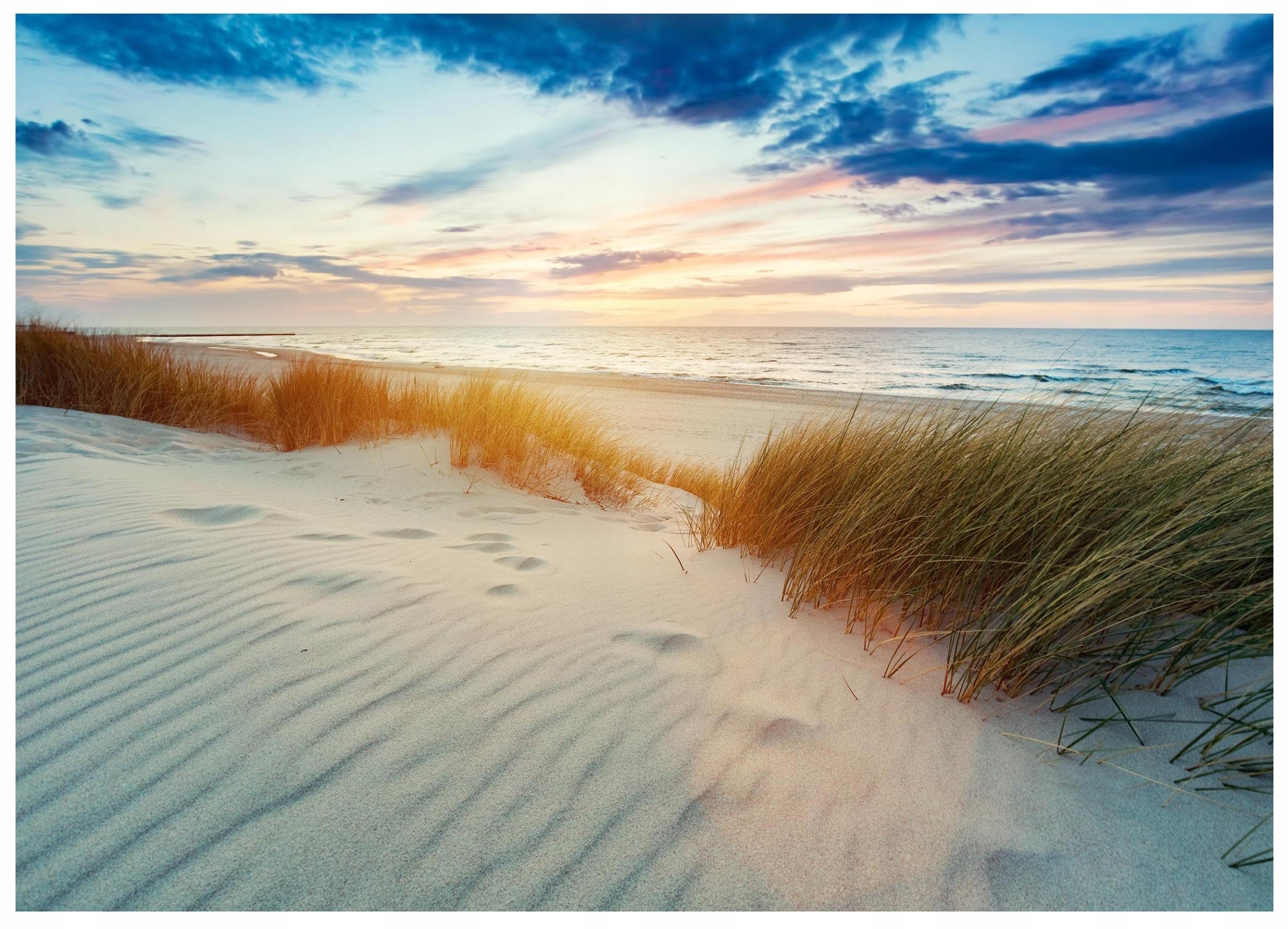 WallArena - Non-Woven Photo Wallpaper Beach and Sea 350 x 250 cm - Photo Wallpapers - Wallpapers - for Living Room Bedroom - Non-Woven Wallpaper Wall Wallpaper - 3D Effect - incl. Paste - Tropical โ image 1