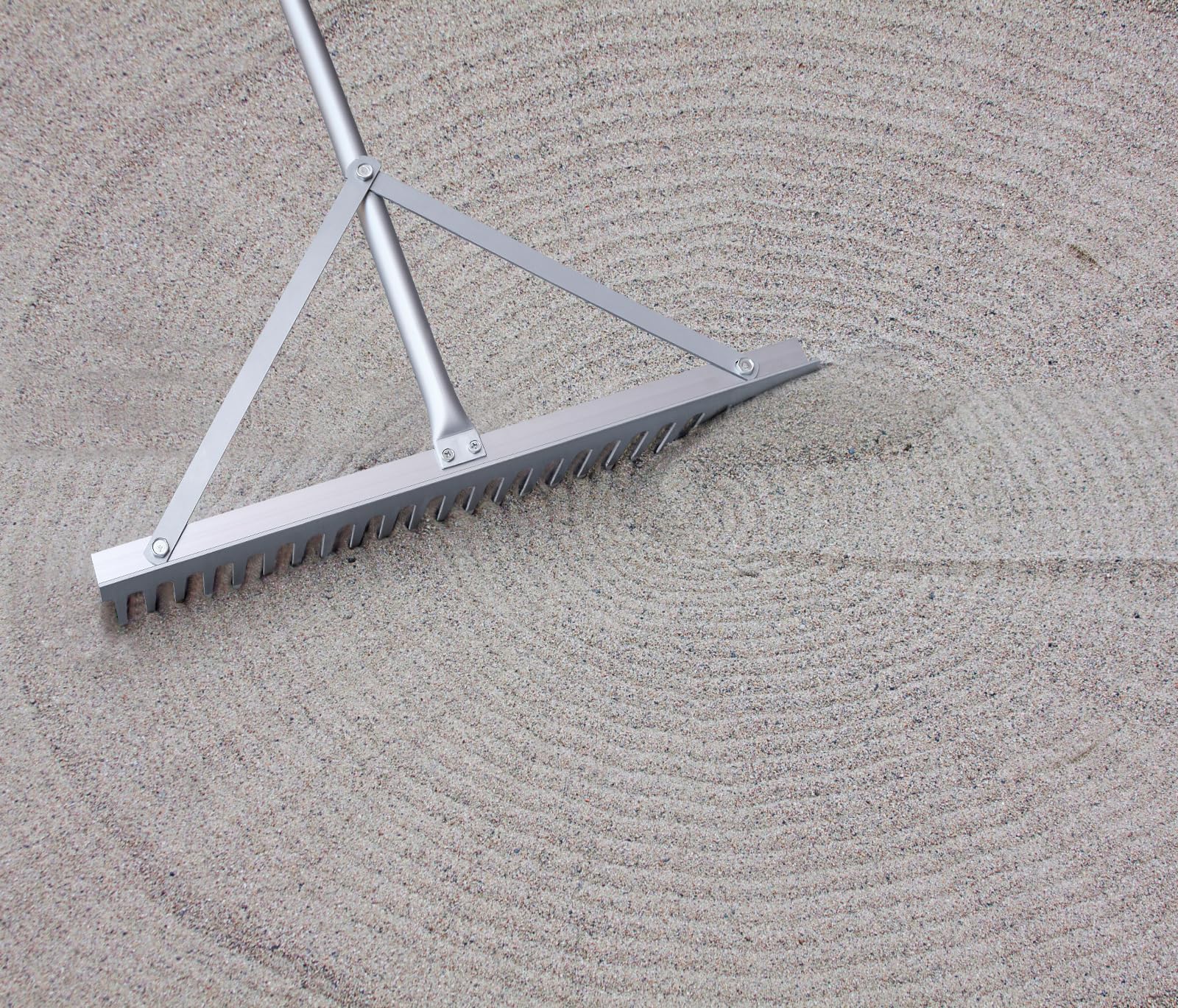 Colwelt Landscape Rake 24Tines, Aluminum Rakes With 68" Handle, 24