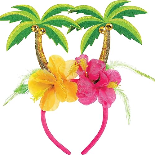 Amscan Gorro, cabeza de palmera, suministros de fiesta, multicolor, 10 14 x 10 pulgadas