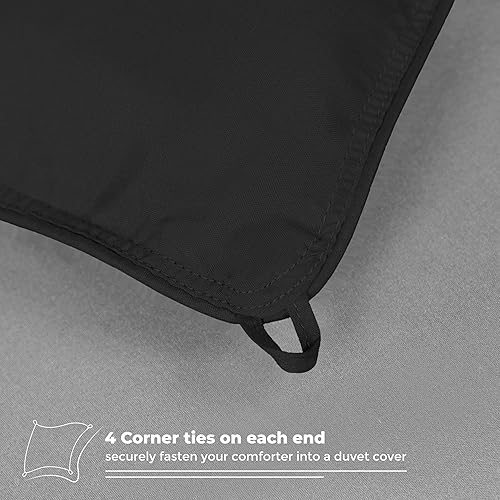 Miniatura 4 de Grand Down All Season Cobertor reversible con lado inferior alternativo, Sintético, Negro  Gris, King