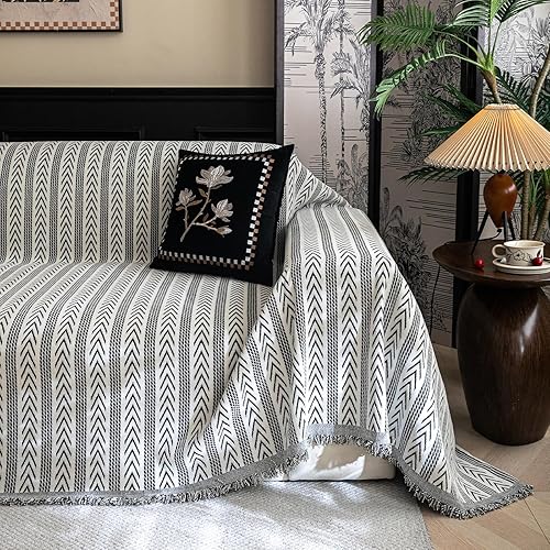 Miniatura 8 de STACYPIK Fundas de cojín gruesas y minimalistas geométricas para sofá modular de felpilla resistentes a las arrugas para sofá modular en forma de L,