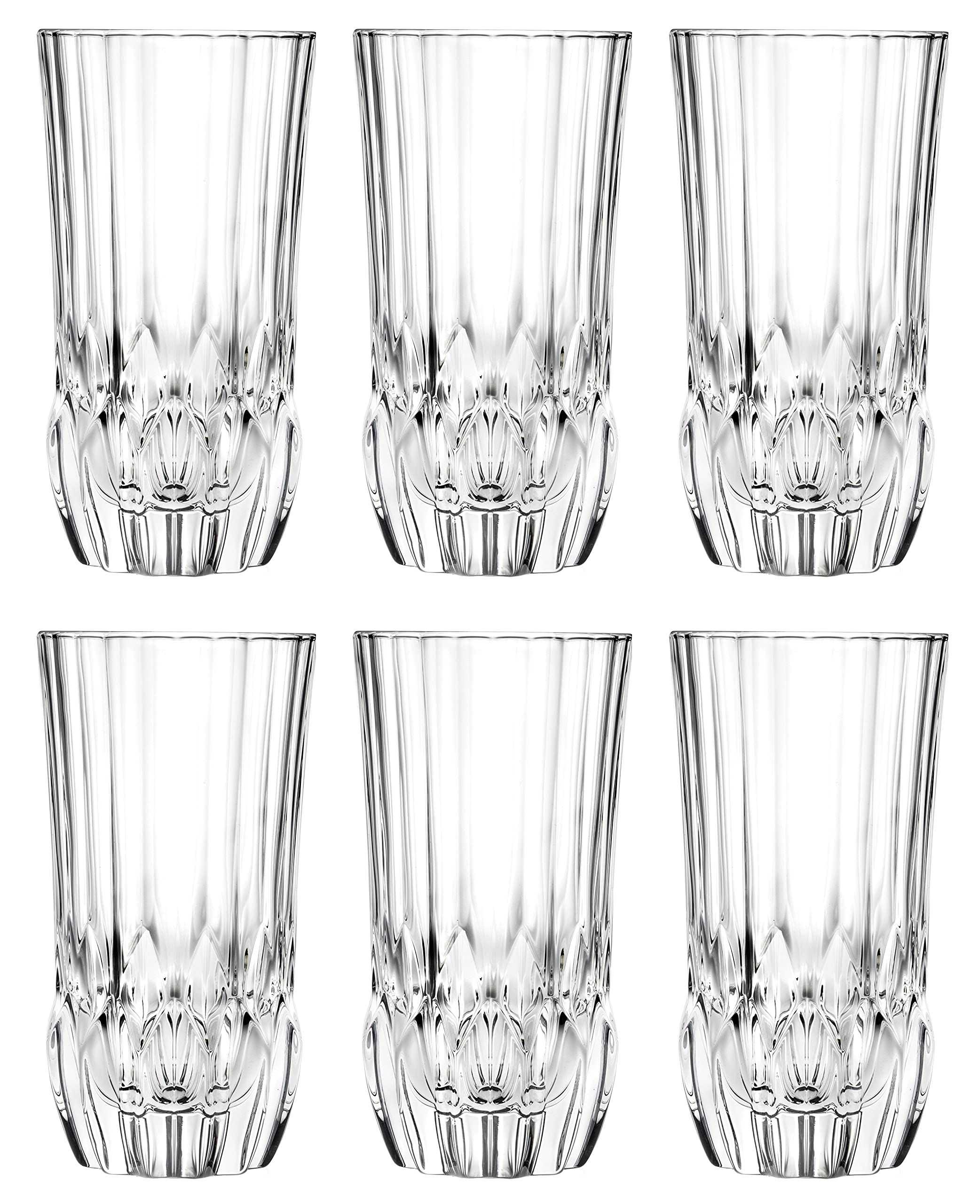 Barski Europäische Kristall-Highball-Gläser – spülmaschinenfeste Gläser für Wasser, Saft, Wein, Bier und Cocktails – geeignet für den täglichen Gebrauch und besondere Anlässe, ideales Geschenk, Set