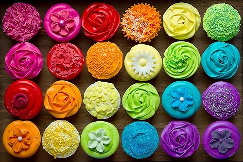 Miniatura 1 de Aoumi Rompecabezas de 100 piezas para niños de 4 a 8 años colorido rompecabezas para cupcakes para niños de 3 a 5 años preescolar juego educativo