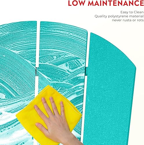 Miniatura 7 de Costaelm Sillas Adirondack para exteriores, sillas de balcón de HDPE para patio, silla Adirondack náutica de concha marina portside y sillas para