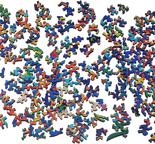 Miniatura 3 de HARTMAZE Rompecabezas de madera lindo panda vestido con 174 piezas de forma única y 11.6 x 9.4 pulgadas, desafiantes y divertidos para adultos y
