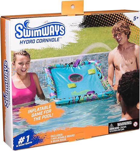 Miniatura 8 de SwimWays Hydro Cornhole, juguetes de piscina para niños y adultos, juego de lanzamiento de Cornhole para playa, lago y piscina, juguetes al aire