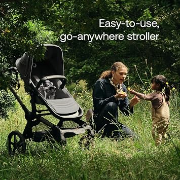 Bugaboo Fox 5 Renew All-Terrain Stroller, 2-in-1 Baby Pushchair, Full Suspension, Easy Fold, Extendable Toddler Seat, One-Handed Manoeuvrability, Black Chassis and Cocoa Brown Canopy