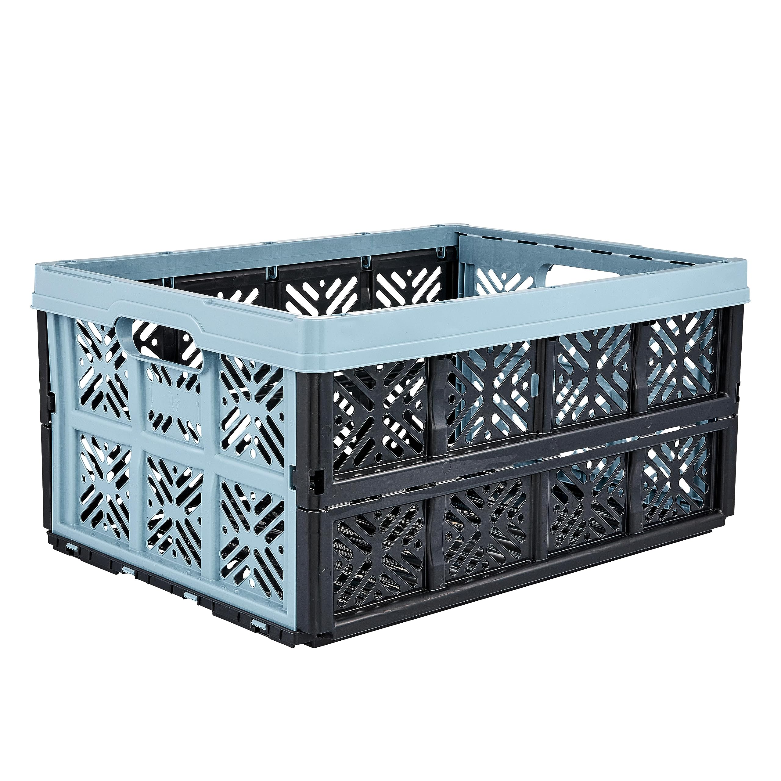 keeeper Robusta Caja Plegable IDA, Plástico Resistente (PP), 48 x 35 x 23 cm, 32 L, Azul Nordic