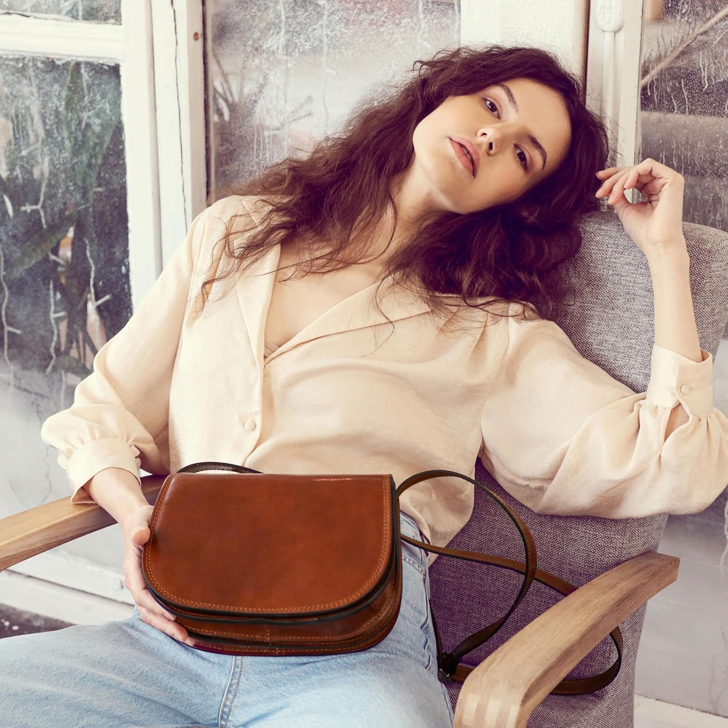 Time Resistance Leather Cross Body Bag for Women Shoulder Bag Messenger Purse Gift Box Included - Image 3