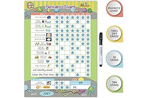 JJPRO Reward Chart for Kids: The Ultimate Dry-Erase Daily Routine Manager