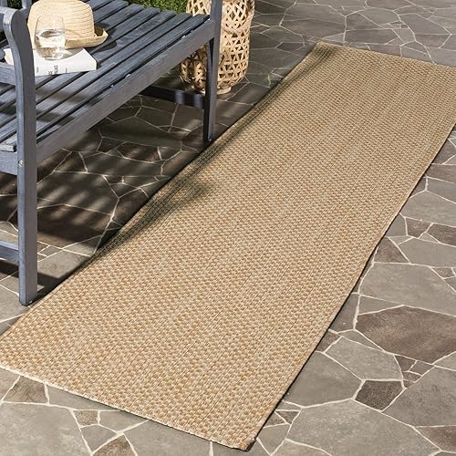 Miniatura 3 de SAFAVIEH - Colección Courtyard CY8521 - Alfombra de pasillo de 2 pies 3 pulgadas x 8 pies, color aguamarina y gris, para interiores y exteriores,