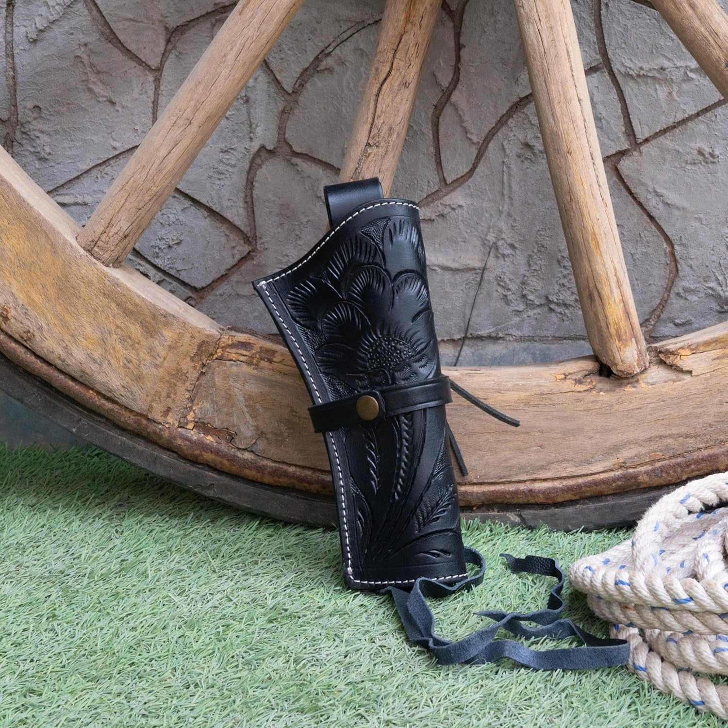 Hulara Leather Western Gun Holster Heritage Rough Rider .Colt SAA Wrangler Single Six Vaquero Uberti Cattleman Cowboy Holsters for 4.75" and 5.5" Barrel Revolvers
