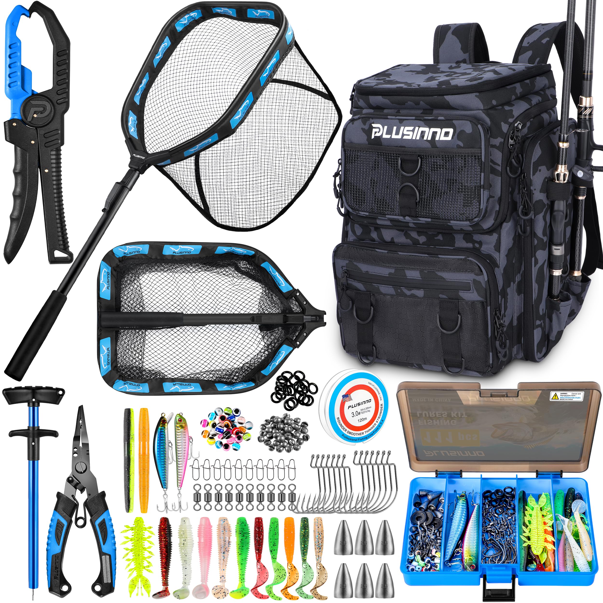 PLUSINNO Fishing Backpack - Tackle Storage & FREE SHIPPING -9