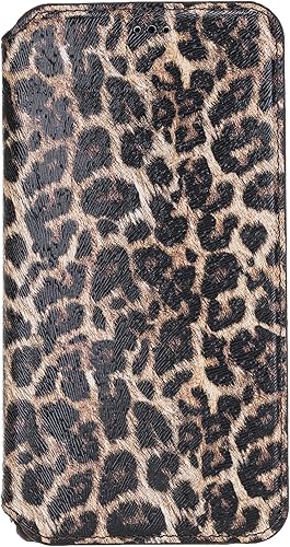 Miniatura 3 de Venito Venice - Funda delgada compatible con iPhone 11 Pro Max con soporte, cartera, cierre automático y función de bloqueo RFID (patrón de leopardo)