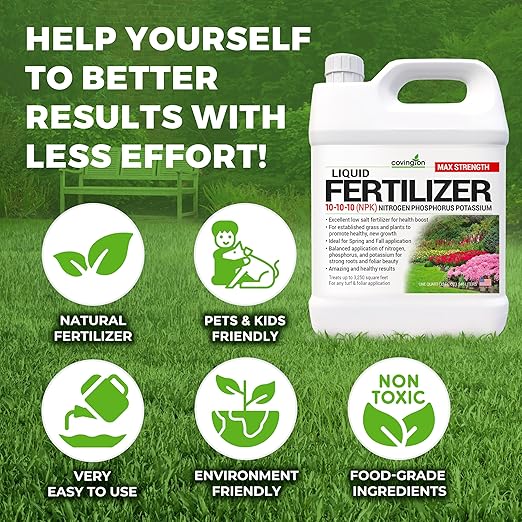 Covington 10-10-10 Fertilizante Líquido NPK 32oz para Césped y Plantas miniatura 3