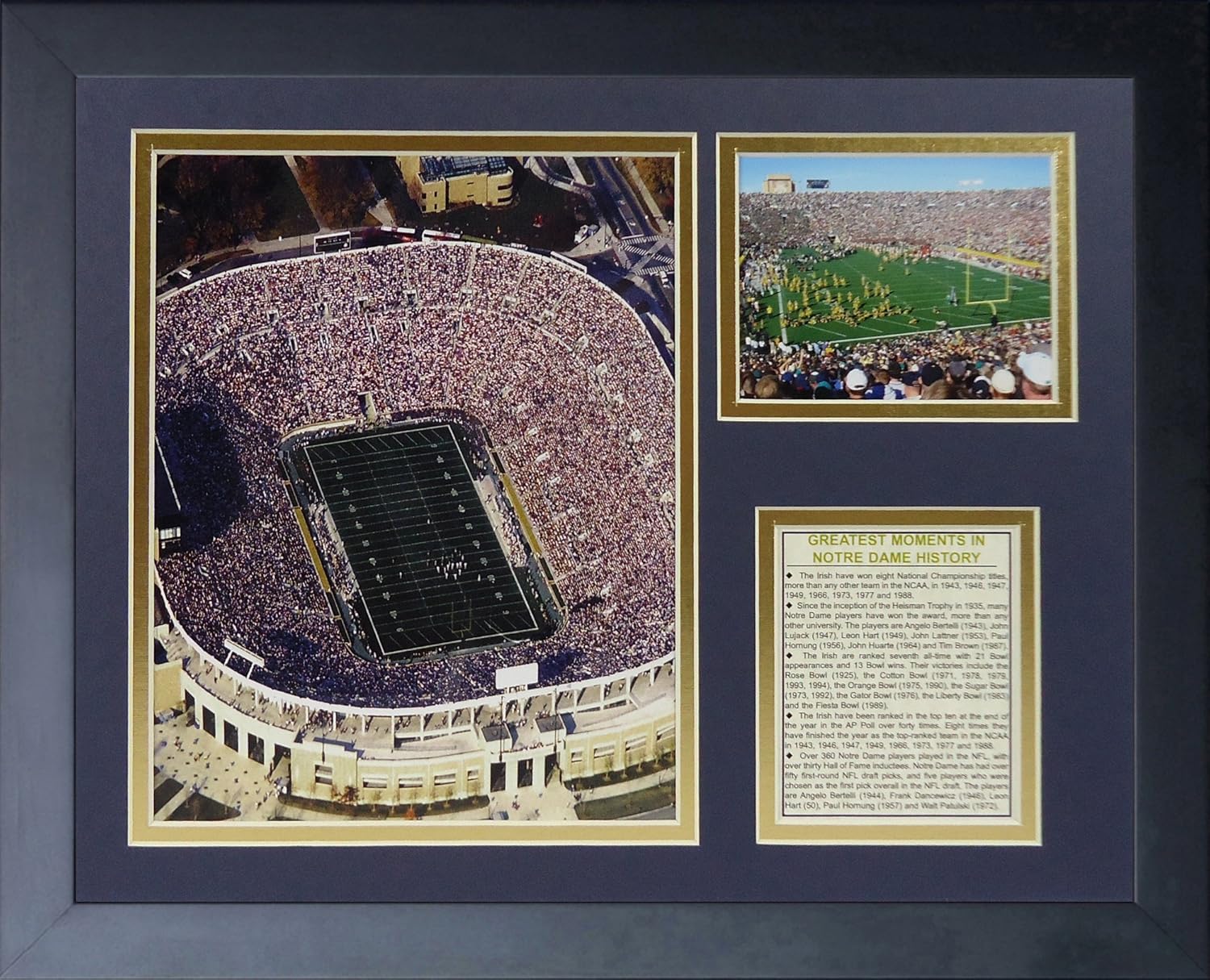 Legends Never Die Notre Dame Stadium Framed Photo Collage, 11 by 14-Inch